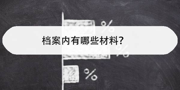 档案内有哪些材料，详细介绍
