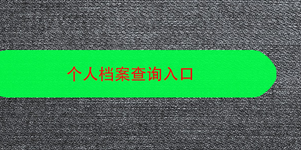 个人档案查询入口，找不到怎么办？