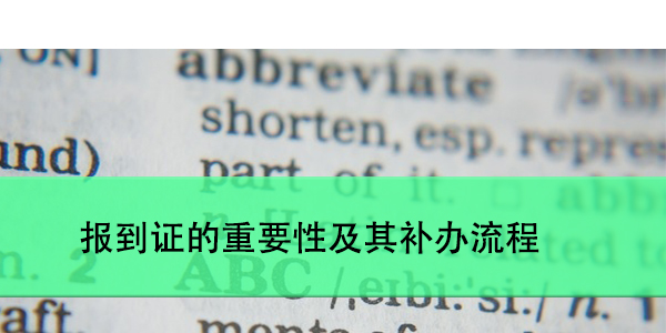 报到证的重要性及其补办流程，丢失后的应急措施