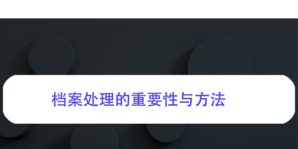 国考政审，档案处理的重要性与方法