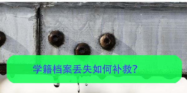 公务员考试，学籍档案丢失如何补救？
