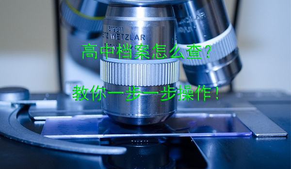 高中档案怎么查？ 教你一步一步操作！
